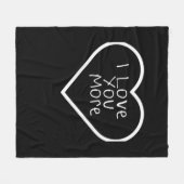 I Love You More Artistic Design  Fleecedecke (Vorderseite (Horizontal))