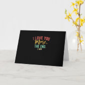 I Love You More I Win Funny Playful Design  Karte (Gelbe Blume)