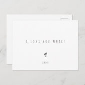 I Love You More I Win Quote Love Text Card Postkarte (Vorne/Hinten)