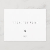I Love You More I Win Quote Love Text Card Postkarte (Vorderseite)