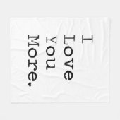 I Love You More Minimal Love Design  Fleecedecke (Vorderseite (Horizontal))