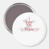 I Love You More Minimal Romantic Style  Magnet (Vorderseite/Rückseite)