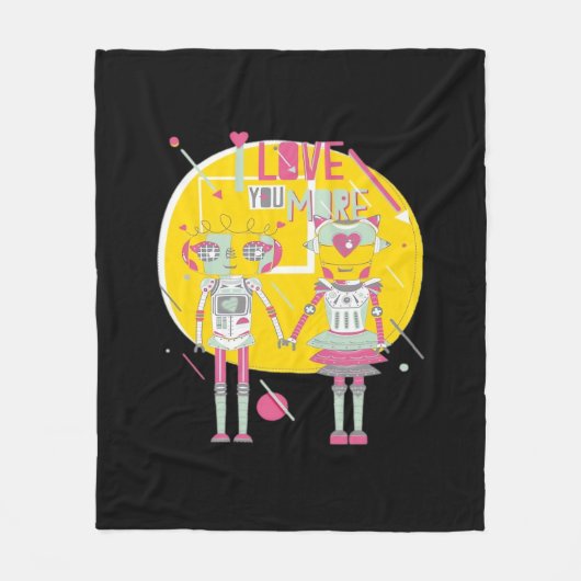 I Love You More Modern Aesthetic  Fleecedecke (Vorderseite)