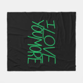 I Love You More Refined Aesthetic  Fleecedecke (Vorderseite (Horizontal))