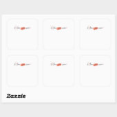 I Love You More Simple Romantic Quote  Quadratischer Aufkleber (Blatt)