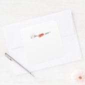 I Love You More Simple Romantic Quote  Quadratischer Aufkleber (Umschlag)