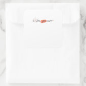 I Love You More Simple Romantic Quote  Quadratischer Aufkleber (Tasche)