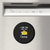 I Love You More Than Cheese Funny Kawaii Valentine Magnet (In Situ (Geschirrspüler))