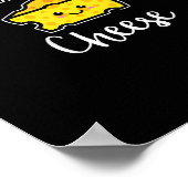I Love You More Than Cheese Funny Kawaii Valentine Poster (Ecke)