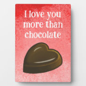 I love you more than chocolate fotoplatte (Vorderseite)