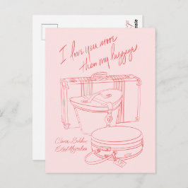 "I love you more than my luggage" Postcards Postkarte