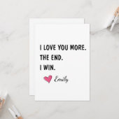 I Love You More The End I Win – Funny Dad Karte (Vorderseite/Rückseite Beispiel)