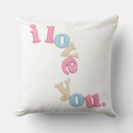 "i love you" Patch Art Pillow | Aesthetic Home Dec Kissen