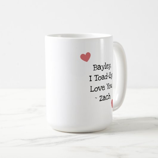 I Love You | Personalized Chibi Toad Kaffeetasse (VorderseiteRechts)
