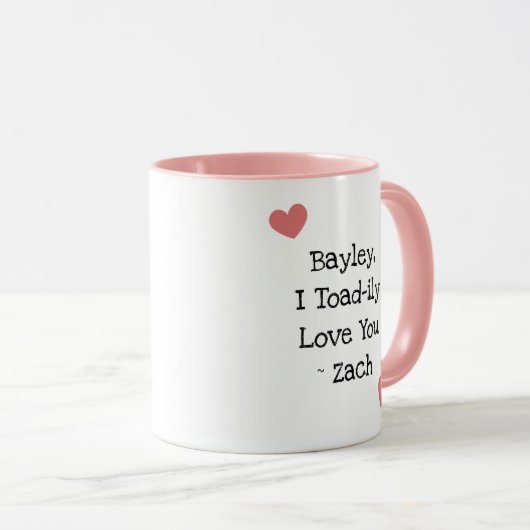 I Love You | Personalized Chibi Toad Tasse (VorderseiteRechts)