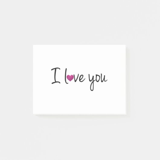 I love you post-it klebezettel (Vorderseite)