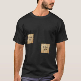 "I Love You" Post-it Notes Minimalist Black T-Shir T-Shirt