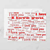 I love you postcard postkarte (Vorne/Hinten)