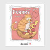 I Love You Purrry Much Funny Cat Lover Gift Aufkleber (Blatt)