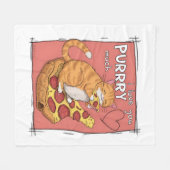 I Love You Purrry Much Funny Cat Lover Gift  Fleecedecke (Vorderseite (Horizontal))