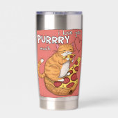I Love You Purrry Much Funny Cat Lover Gift Thermobecher (Rückseite)