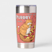 I Love You Purrry Much Funny Cat Lover Gift Thermobecher (Vorderseite)