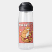 I Love You Purrry Much Funny Cat Lover Gift  Trinkflasche (Rückseite)
