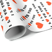 I love you red black white geschenkpapier (Rolleneckpunkt)