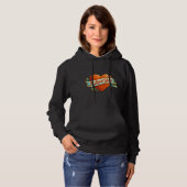 I Love You Retro Heart Hoodie (Vorne ganz)
