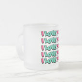 I Love You – Romantic Minimal Love Design Mattglastasse (Vorderseite Links)