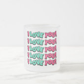 I Love You – Romantic Minimal Love Design Mattglastasse (Mittel)