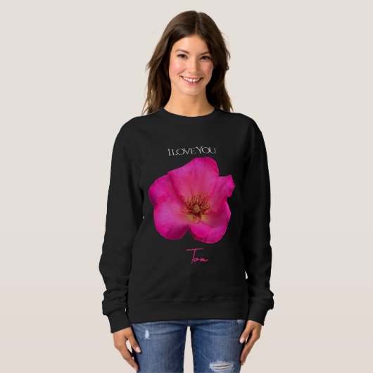 I Love You - Rose -Valentines Personalized Sweatshirt (Vorne ganz)