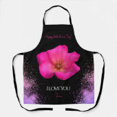 I Love You - Rose -Valentines Personalized Trendy Schürze (Vorderseite)