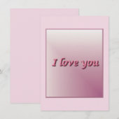 I love you. save the date (Vorne/Hinten)