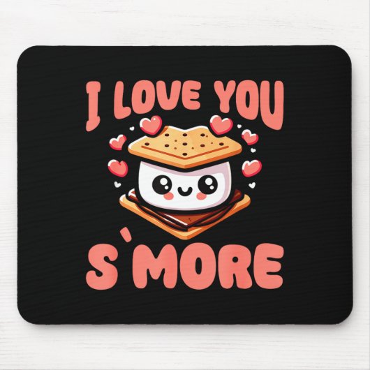 I Love You S'more Kawaii Marshmallow  Mousepad (Vorne)