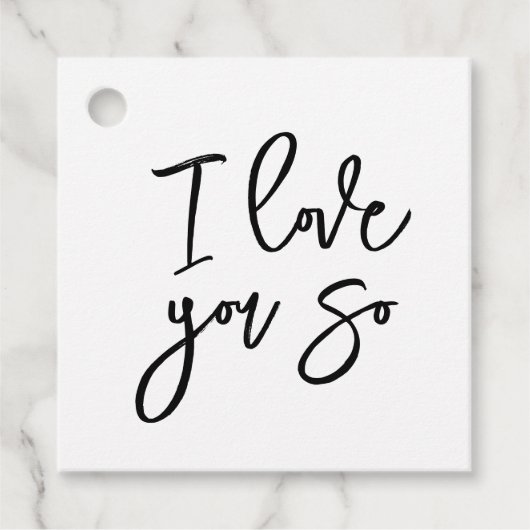 I love you so gift tag geschenkanhänger (Vorderseite)