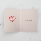 I Love You So Much Deer Karte (Innenseite)