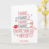I Love You So Much Note Romantic Valentines Karte (Gelbe Blume)