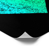 I Love You Teal Heart Distressed Valentine's Day Poster (Ecke)