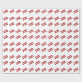 I love you thanks red white 3d glossy geschenkpapier (Flach)