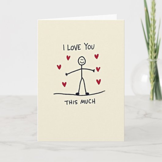 I Love You This Much Card Karte (Vorderseite)