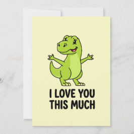 I Love You This Much Cute Dinosaur Feiertagskarte