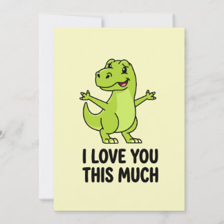 I Love You This Much Cute Dinosaur Feiertagskarte