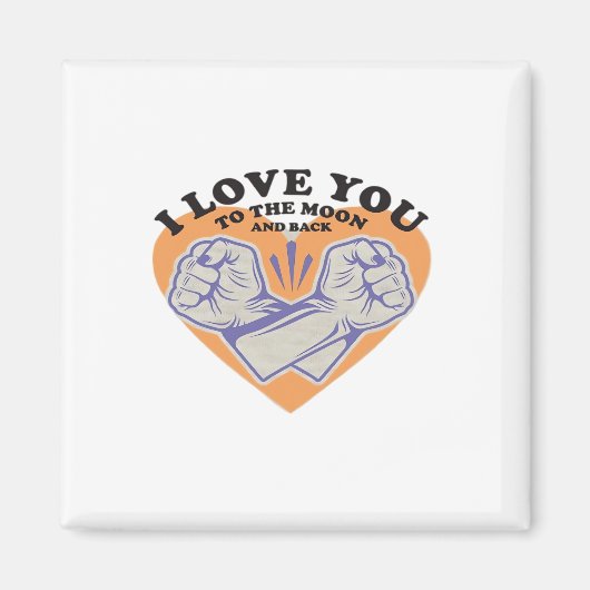 I Love You To The Moon And Back Black Background M Magnet (Vorne)