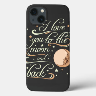I Love You to The Moon and back Black Case-Mate iPhone Hülle