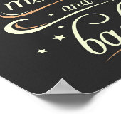 I Love You to The Moon and Back Black Poster (Ecke)