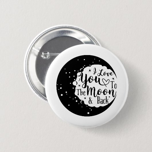 I love you to the moon and back button (Vorne & Hinten)