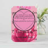I love you to the moon and back einladung (Stehend Vorderseite)