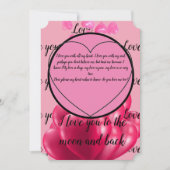 I love you to the moon and back einladung (Vorderseite)