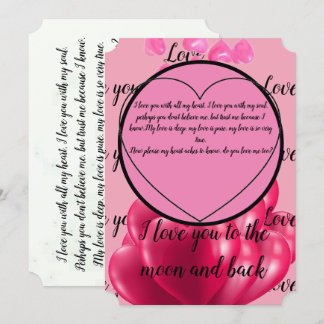 I love you to the moon and back einladung